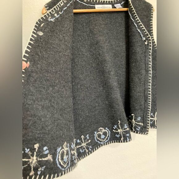 Vintage Marisa Christina 100% Wool Women’s Charcoal Gray Vest Size Medium - Picture 4 of 11